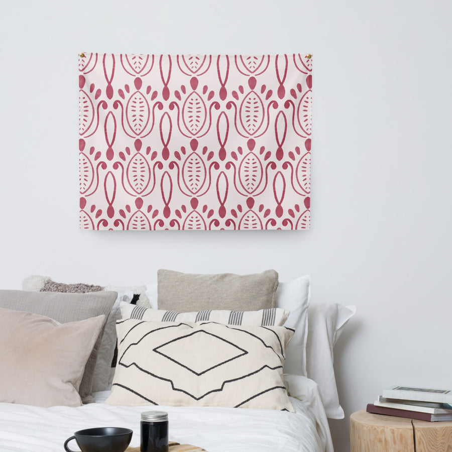 Alison Petal Throne Wall Tapestry mockup 1