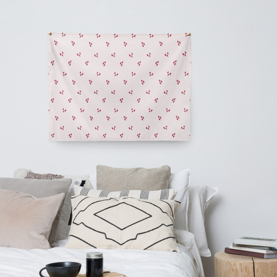 Alison Soft Steps Wall Tapestry mockup 1
