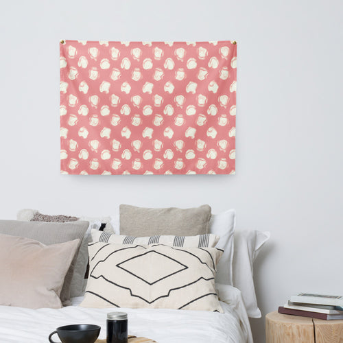 Delicate Romance 2 Wall Tapestry mockup 1 pattern preview