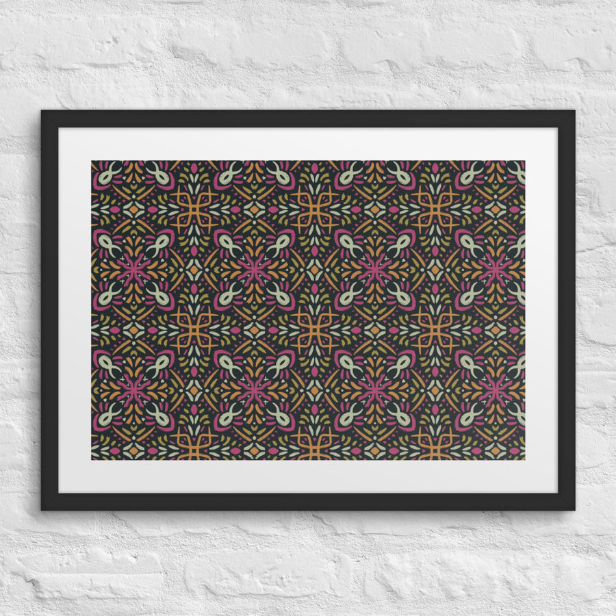 Disco Cross Matted Framed Poster mockup 1