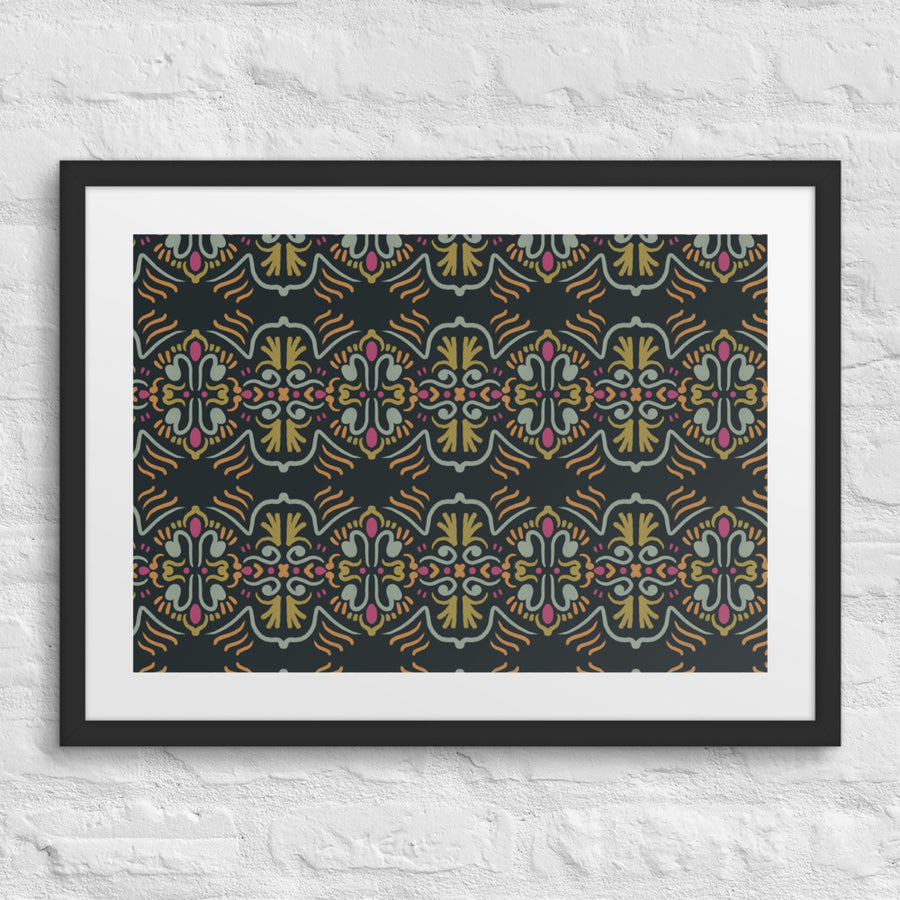 Folk Totem Matted Framed Poster mockup 1