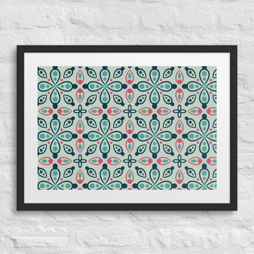 Eye Tile Souk Matted Framed Poster mockup 1 pattern preview