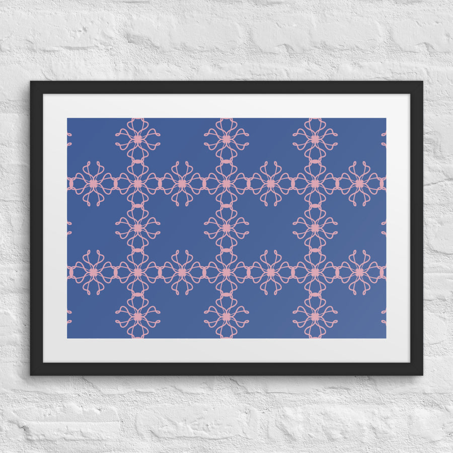 Ribbon Cross Matted Framed Poster mockup 1