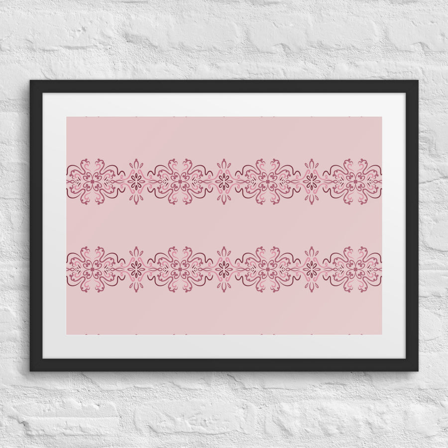 Rose Band Matted Framed Poster mockup 1