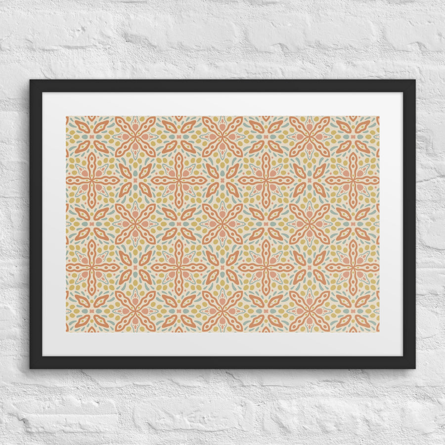 Picnik Petal Matted Framed Poster mockup 1