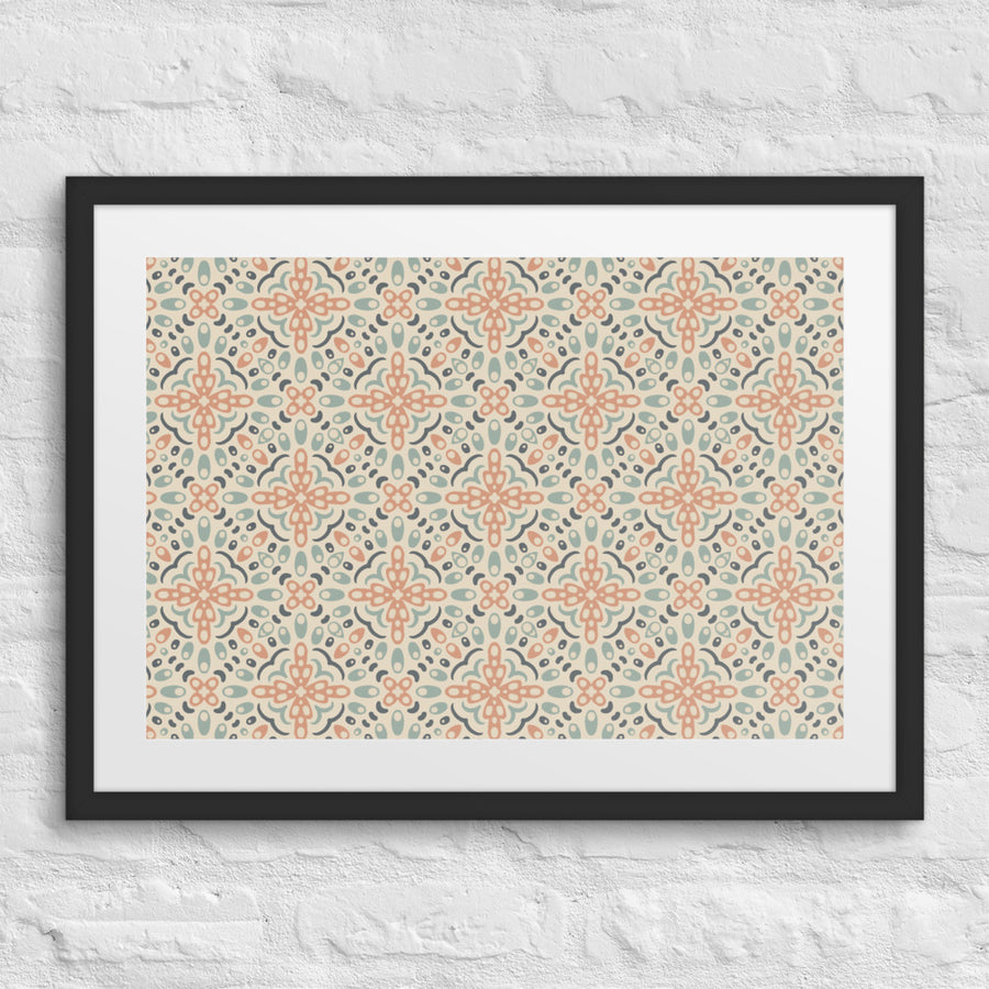 Dotwork Scatter Matted Framed Poster mockup 1
