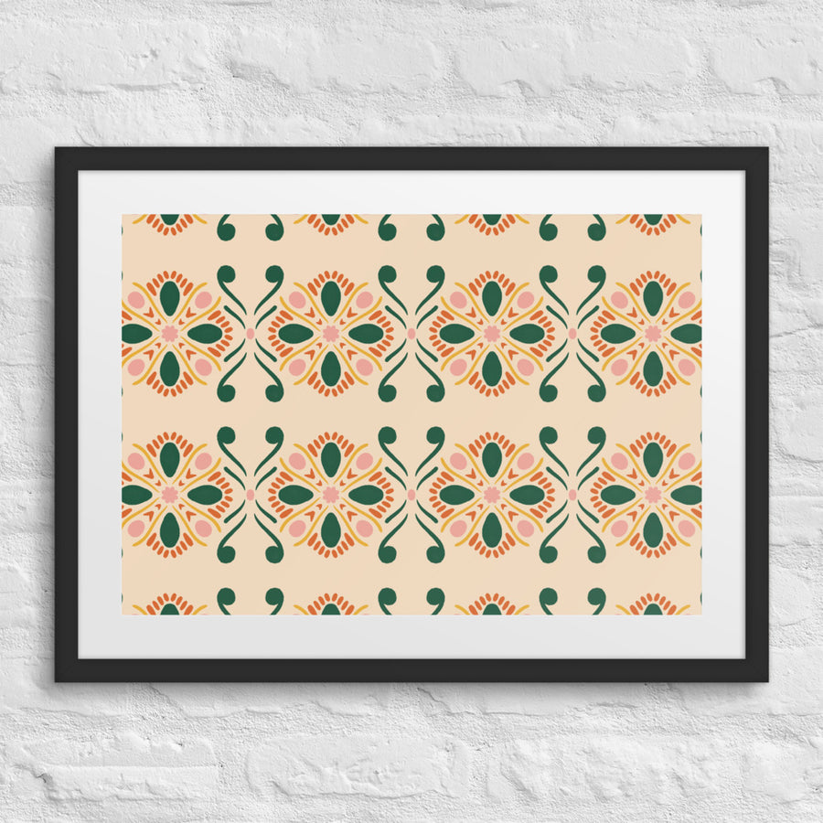 Forest Butterfly Tile Matted Framed Poster mockup 1