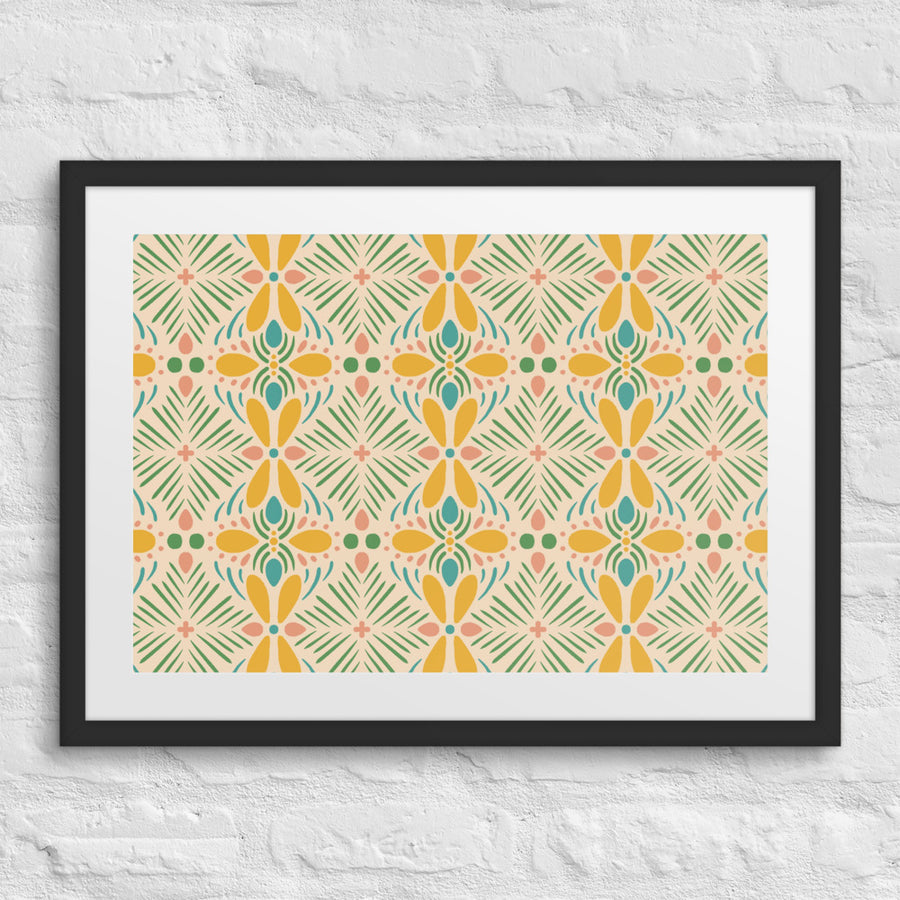 Sunshine Petal Matted Framed Poster mockup 1