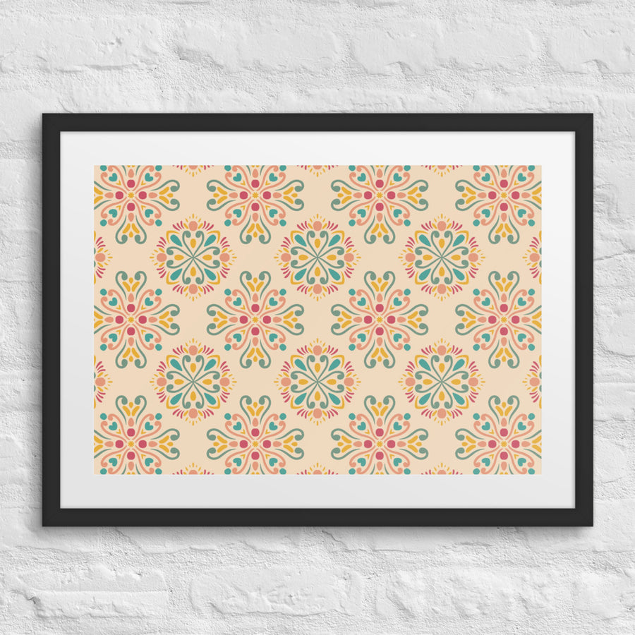 Festival Medallion Matted Framed Poster mockup 1
