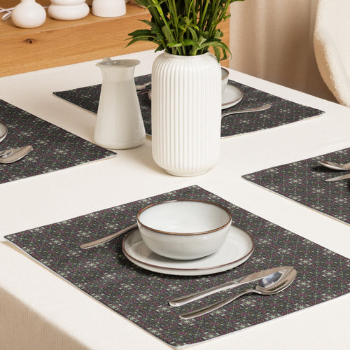 Psychedelic Damask Placemat Set mockup 1 pattern preview
