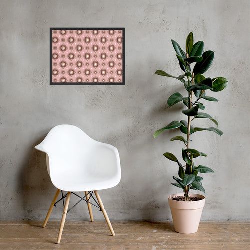 Mocha Medallion Framed Photo Poster mockup 1 pattern preview