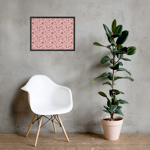 Mocha Sprig Framed Photo Poster mockup 1 pattern preview