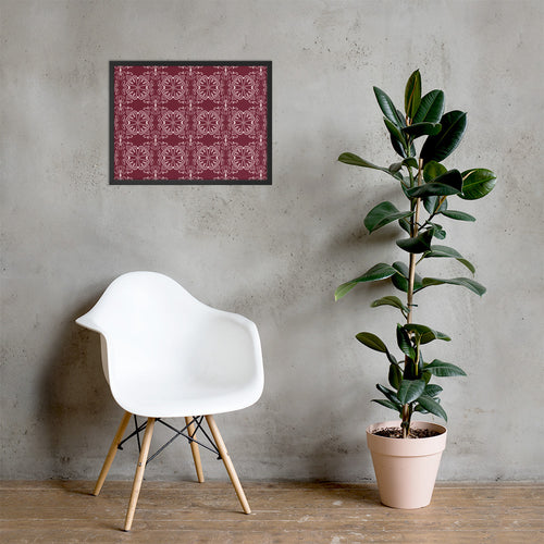 Crimson Garden Framed Photo Poster mockup 1 pattern preview