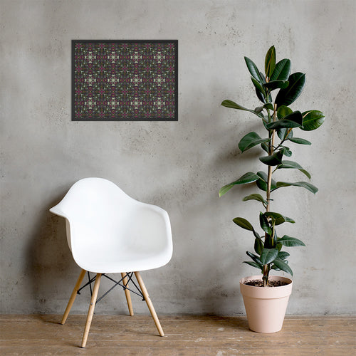 Psychedelic Damask Framed Photo Poster mockup 1 pattern preview