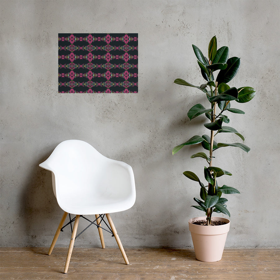 Magenta Baroque Photo Poster mockup 1