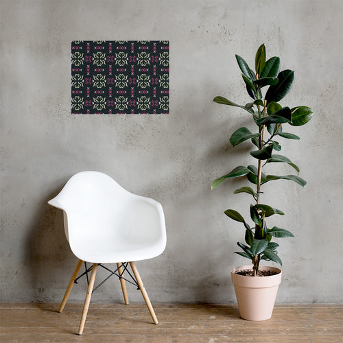 Sage Heart Cross Photo Poster mockup 1 pattern preview