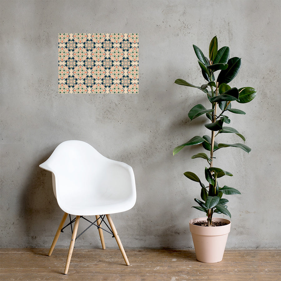Garden Navy Photo Poster mockup 1
