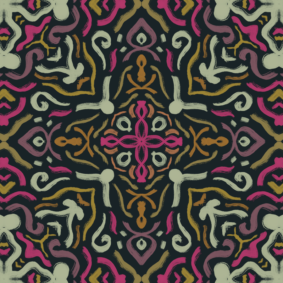 Psychedelic Damask AOP Leggings mockup 2