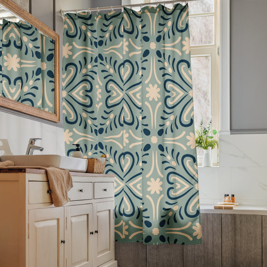 Heart Of The Souk Shower Curtain mockup 1