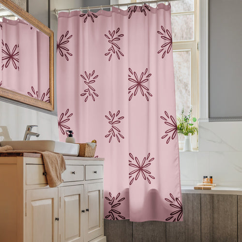 Blossom Tile Shower Curtain mockup 1 pattern preview