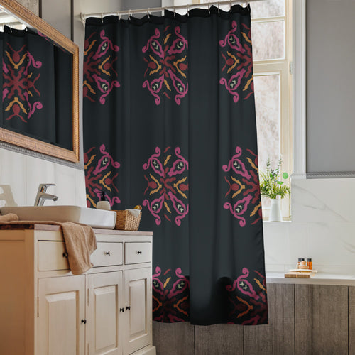 Serpentine Eye Shower Curtain mockup 1 pattern preview