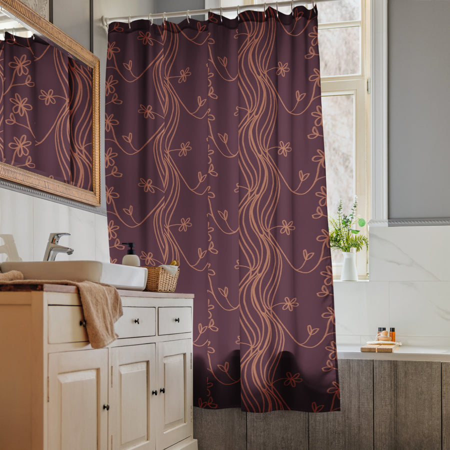 Zinque 4 Shower Curtain mockup 1