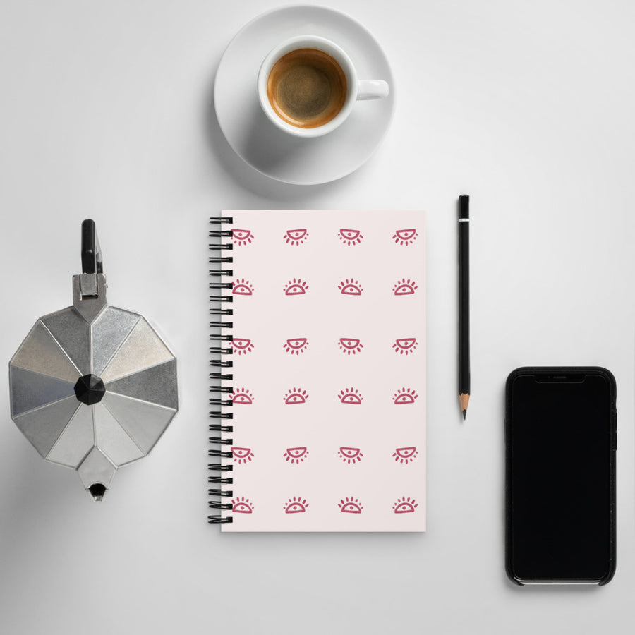 Alison Eyes On It Spiral Notebook mockup 1