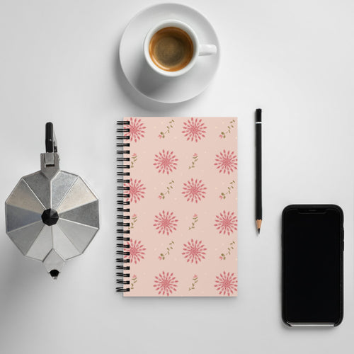 Delicate Romance 4 Spiral Notebook mockup 1 pattern preview