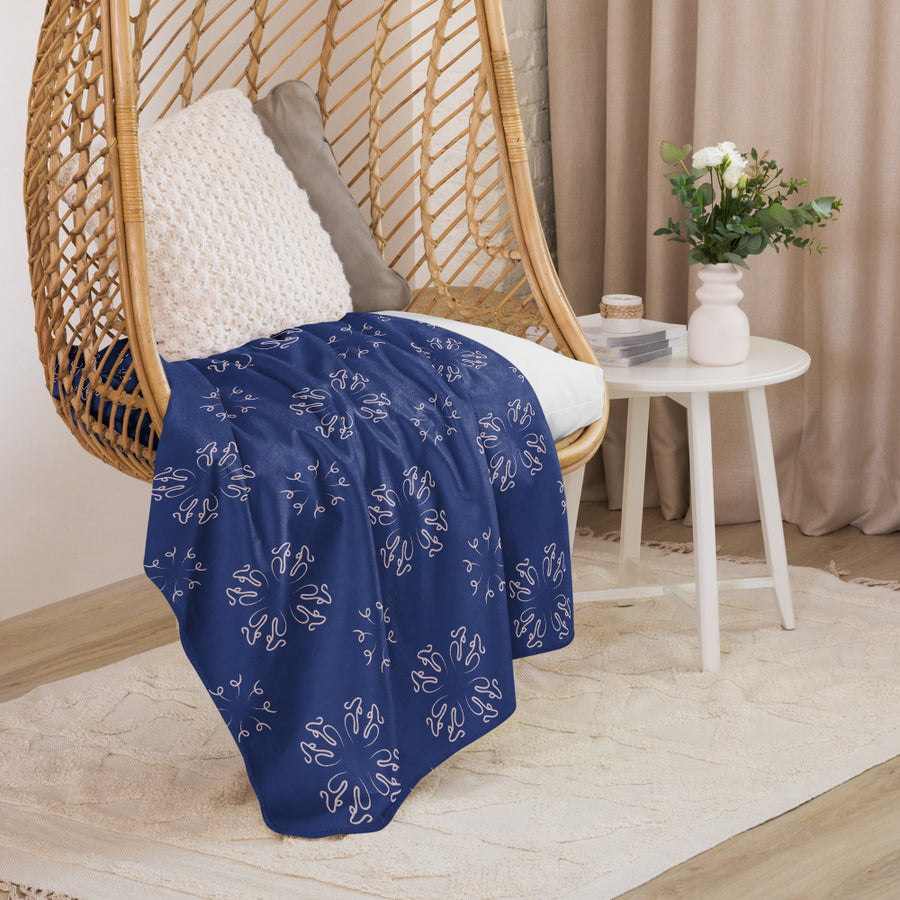 Calligraphy Cross Sherpa Blanket mockup 1