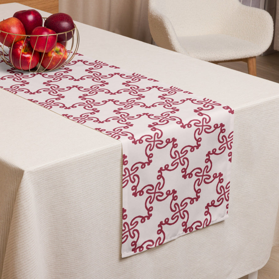 Alison Tangled Twirls Table Runner mockup 1