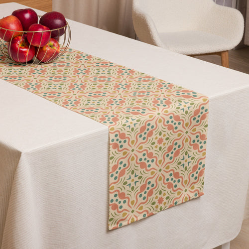 Serpentine Bloom Table Runner mockup 1 pattern preview