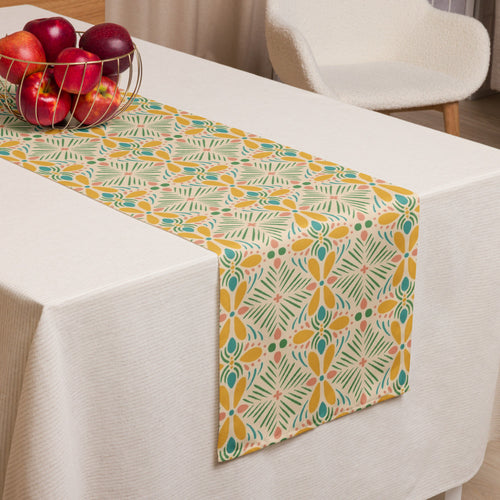 Sunshine Petal Table Runner mockup 1 pattern preview