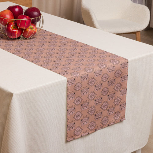 Mocha Butterfly Eye Table Runner mockup 1 pattern preview