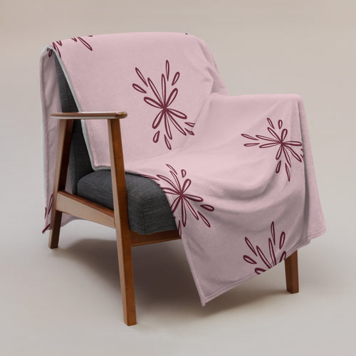 Blossom Tile Fleece Blanket mockup 1 pattern preview