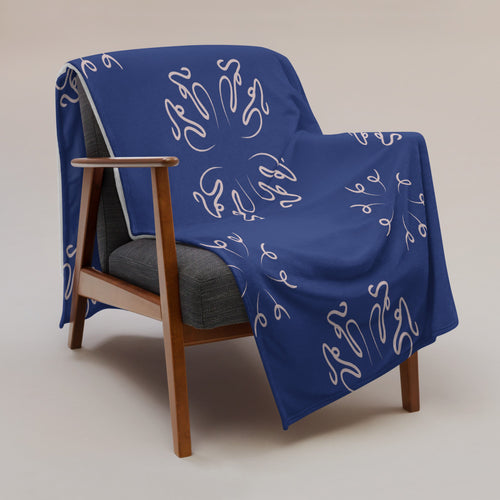 Calligraphy Cross Fleece Blanket mockup 1 pattern preview