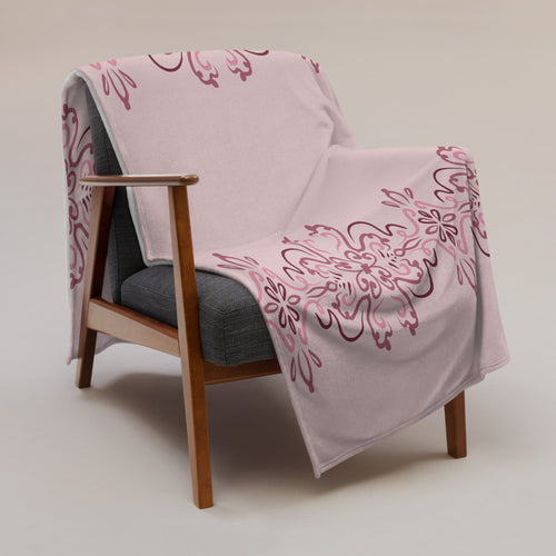 Rose Band Fleece Blanket mockup 1 pattern preview
