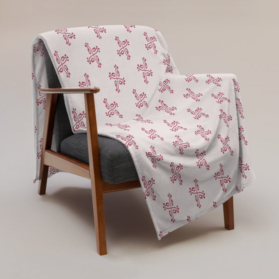 Alison Fancy Corners Fleece Blanket mockup 1