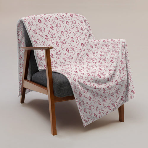 Alison Wild Stems Fleece Blanket mockup 1 pattern preview