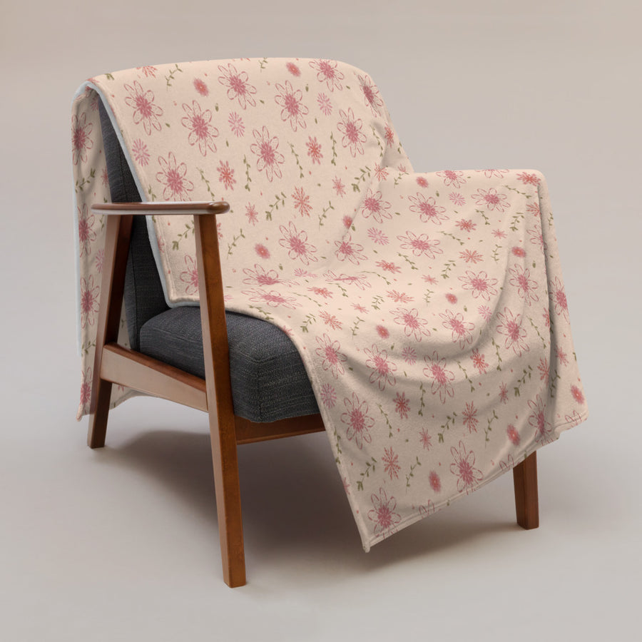 Delicate Romance 3 Fleece Blanket mockup 1