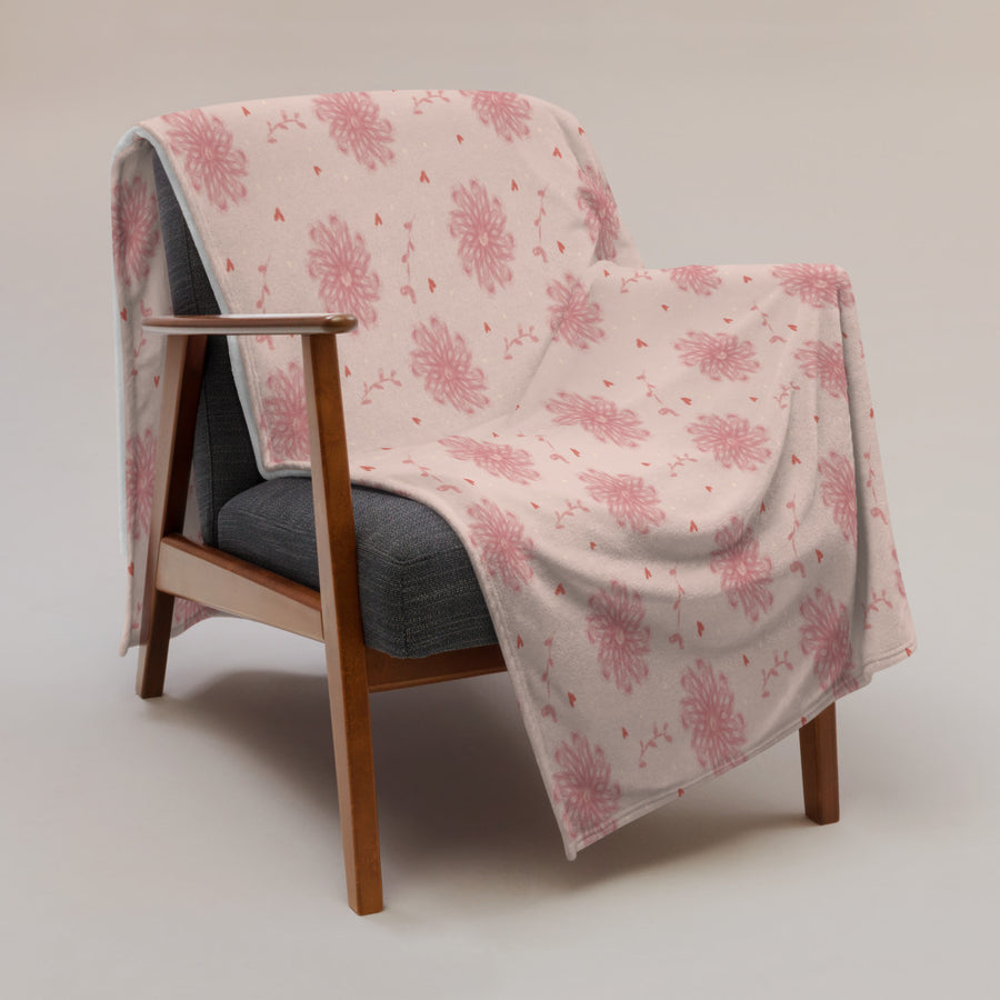 Delicate Romance 5 Fleece Blanket mockup 1