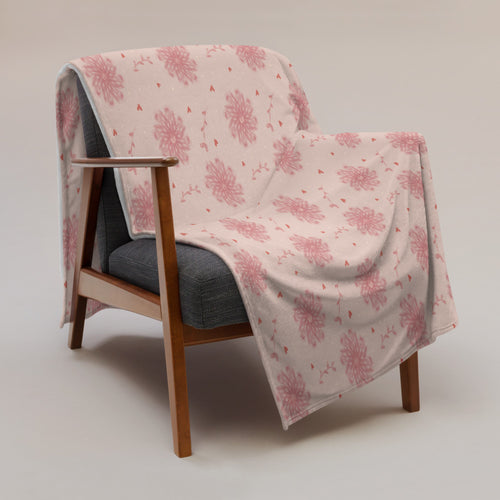 Delicate Romance 5 Fleece Blanket mockup 1 pattern preview