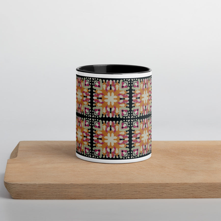 Inkblot Medallion Color Inside Mug mockup 1