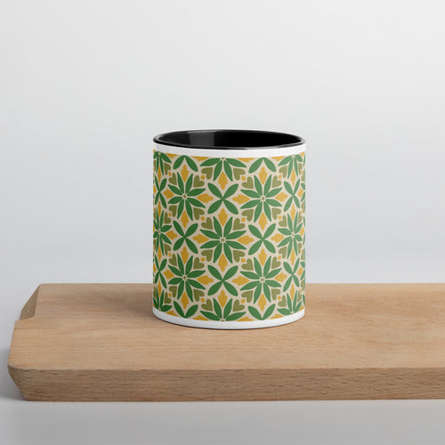 Green Petal Tile Color Inside Mug mockup 1 pattern preview