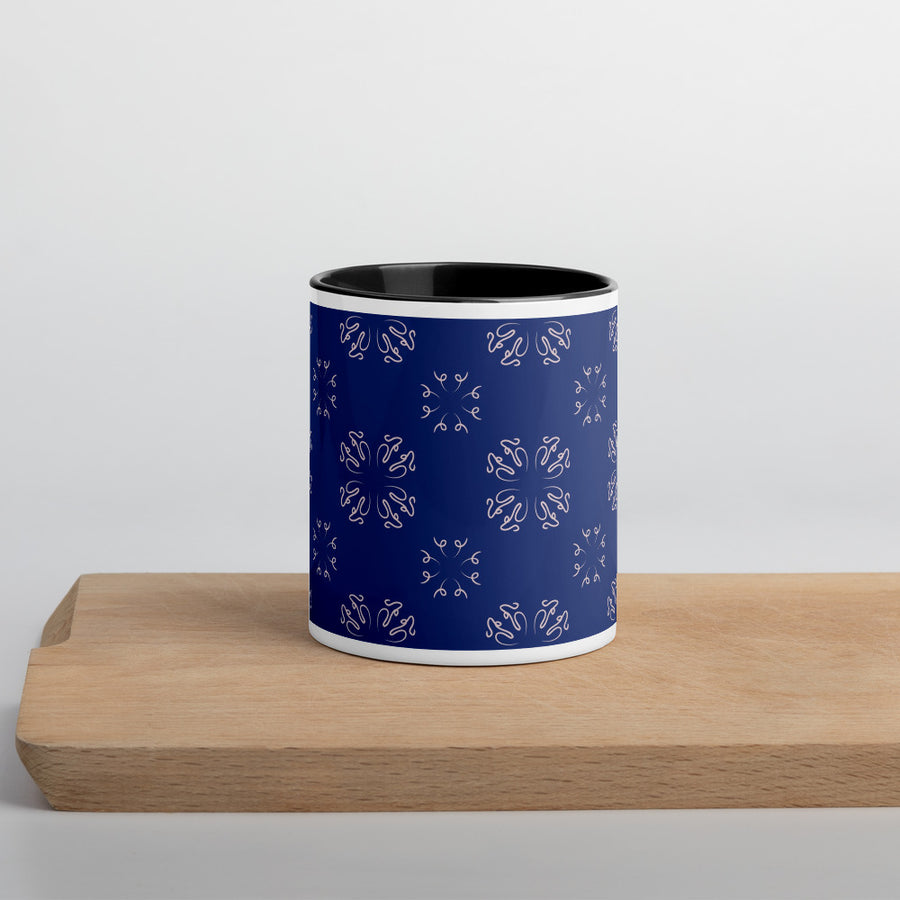 Calligraphy Cross Color Inside Mug mockup 1
