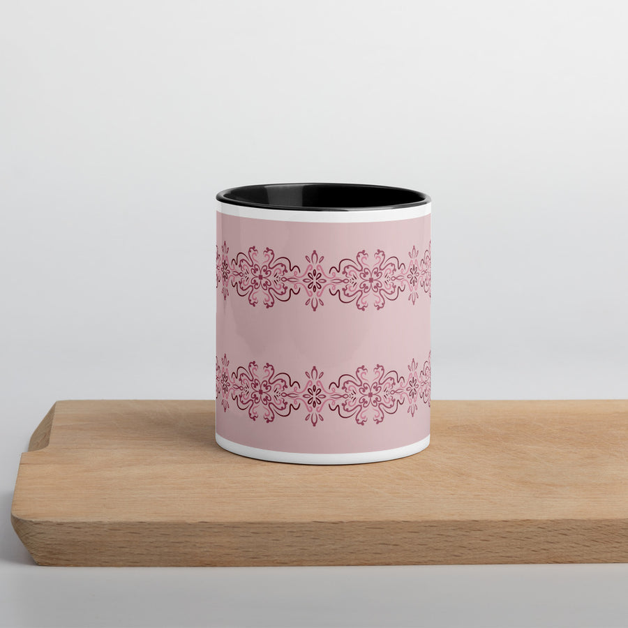Rose Band Color Inside Mug mockup 1