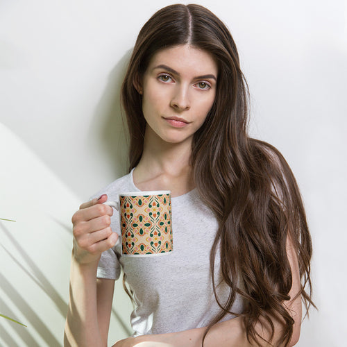 Sunheart Tile Mug mockup 1 pattern preview