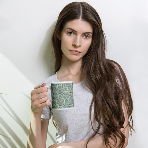 Mint Botanical Mug mockup 1 pattern preview