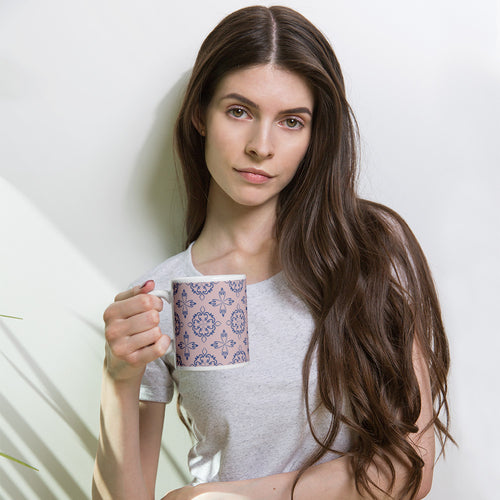 Cobalt Tulip Mug mockup 1 pattern preview