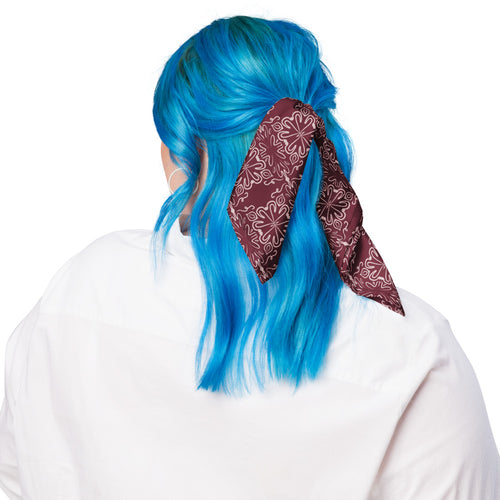 Crimson Garden Bandana mockup 1 pattern preview