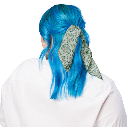 Mint Botanical Bandana mockup 1 pattern preview